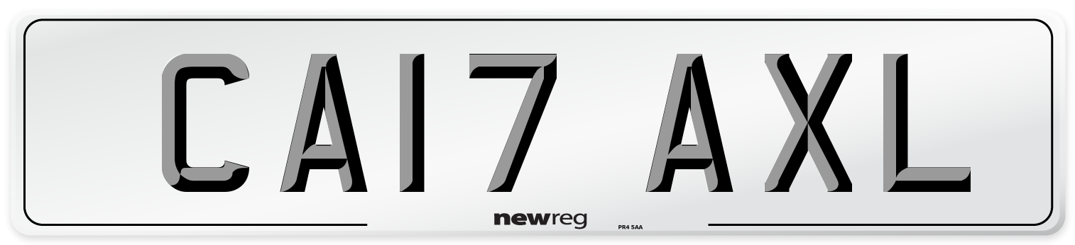 CA17 AXL Number Plate from New Reg
